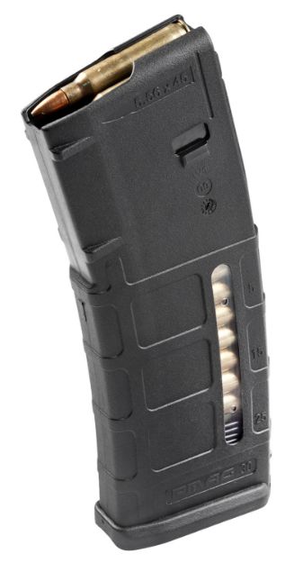 Picture of Magpul MAG570-BLK PMAG GEN M2 MOE 30rd Detachable w/Capacity Window 223 Rem/5.56x45mm NATO Fits AR-15/M16/M4 Black Polymer