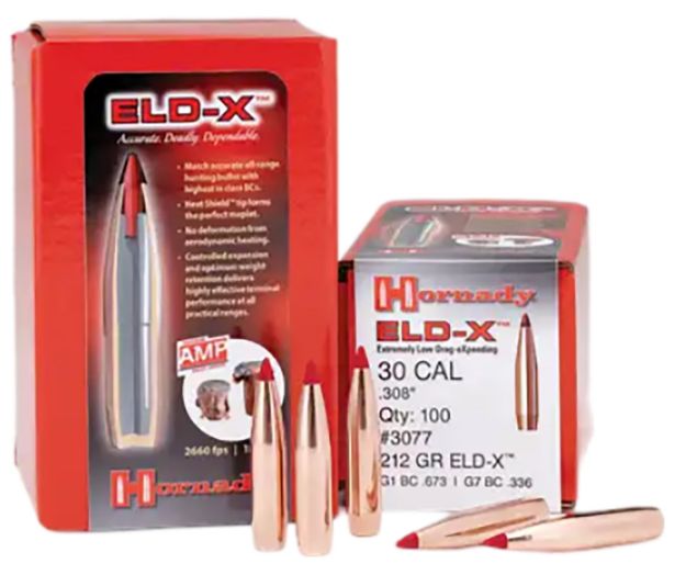 Picture of Hornady 3074 ELD-X  30 Cal .308 178 gr Extremely Low Drag eXpanding 100 Per Box/ 15 Case