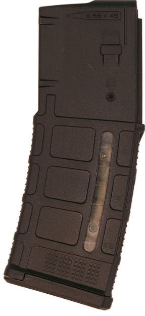 Picture of Magpul MAG556-BLK PMAG GEN M3 30rd Detachable w/Capacity Window 223 Rem/5.56x45mm NATO Fits AR-15/M16/M4 Black Polymer