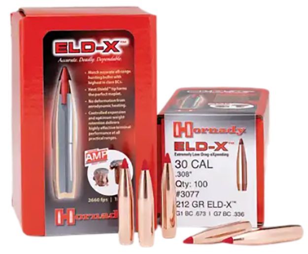 Picture of Hornady 3078 ELD-X  30 Cal .308 220 gr Extremely Low Drag eXpanding 100 Per Box/ 15 Case