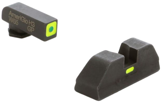 Picture of AmeriGlo GL614 CAP Sight Set for Glock  Green Tritium LumiGreen Outline Front Sight-LumiGreen Bar Rear Sight