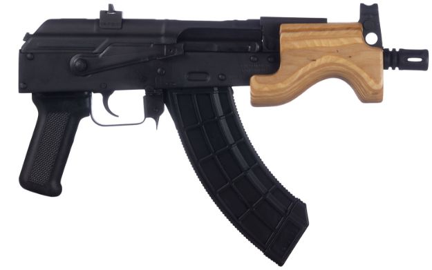 Picture of Century Arms HG2797N Draco Micro 7.62x39mm 30+1 6.25" Threaded Barrel, Black Stamped Receiver, Premium Handguard, Black Polymer Grip, Enhanced Trigger Group, Includes 1 US Palm 30rd Magazine