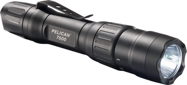 Picture of Pelican 7600 Tactical Flashlight  Black Anodized  37/479/944 Lumens White/Red/Green LED