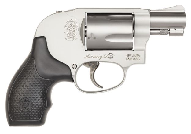 Picture of Smith & Wesson 163070 Model 638 Airweight 38 Special + P 5 Shot 1.88" Stainless Steel Barrel/Cylinder, Matte Silver Aluminum Alloy J-Frame, Polymer Grip, Internal Lock