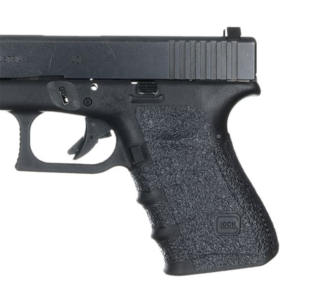 Picture of Talon Grips 110R Adhesive Grip  Compatible w/Glock 19/23/25/32/38 Gen4 w/No Backstrap, Black Textured Rubber