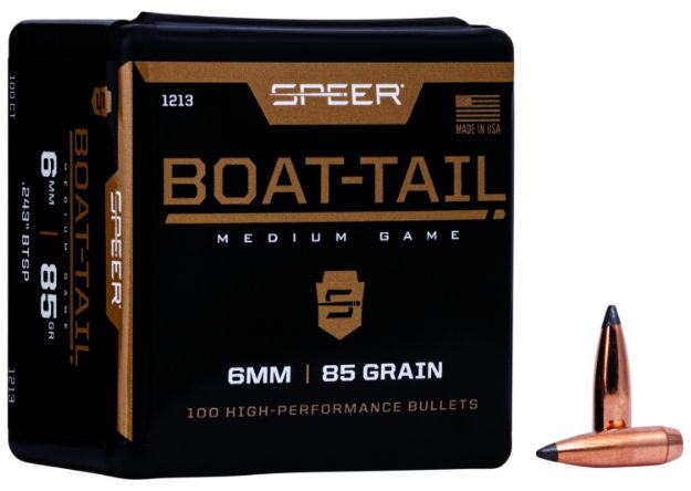 Picture of Speer 1213 Boat-Tail  6mm 85gr Jacketed Soft Point Boat Tail 100 Per Box/5 Case