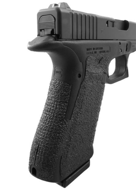 Picture of Talon Grips 113R Adhesive Grip  Compatible w/ Glock 17/22/24/31/34/35/37 Gen4 w/No Backstrap, Black Textured Rubber