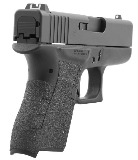 Picture of Talon Grips 100G Adhesive Grip  Compatible w/Glock 43, Black Aggressive Textured Granulate