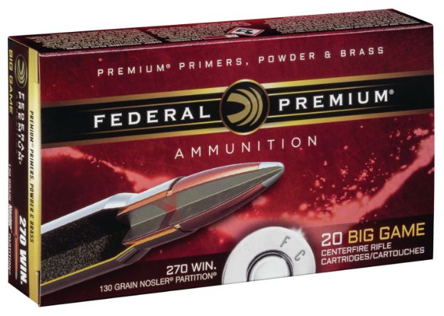 Picture of Federal P270P Premium  270Win 130gr Nosler Partition 20 Per Box/10 Case