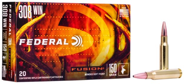 Picture of Federal F308FS1 Fusion  308Win 150gr Bonded Soft Point 20 Per Box/10 Case