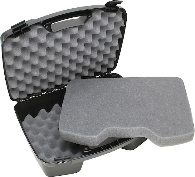 Picture of MTM Case-Gard 81140 Handgun Case  Black Polypropylene Holds 4 Handgun w/ up to 8" Barrels & 6 Sub-Compacts w/ Magazines