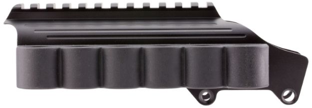 Picture of TacStar 1081035 Sidesaddle Rail Mount  Remington 870/1100/1187 12 Gauge 6rds Black Polymer w/Aluminum Mounting Plate