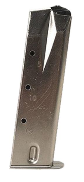 Picture of Mec-Gar MGRP8515N Standard  Nickel Detachable 15rd 9mm Luger for Ruger P95/P85/P89/P93/P94