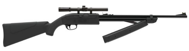 Picture of Crosman CLGY1000KT Legacy 1000 Air Rifle Pump 177 Black Rifled Steel Barrel, Black Receiver, Black Fixed All Weather Stock, Crossbolt Safety, Includes 4x15mm Scope