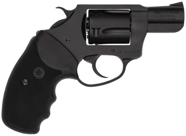 Picture of Charter Arms 13820 Undercover Lite  Small 38 Special, 5 Shot 2" Black Stainless Steel Barrel & Cylinder, Black Passivate Aluminum Frame w/Black Finger Grooved Rubber Grip, Exposed Hammer