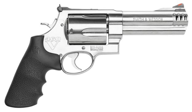 Picture of Smith & Wesson 163465 Model 460 XVR 460 S&W Mag 5" Stainless Steel Barrel & 5rd Cylinder, Satin  Stainless Steel X-Frame, Includes Two Rear Sights & Two Muzzle Brakes