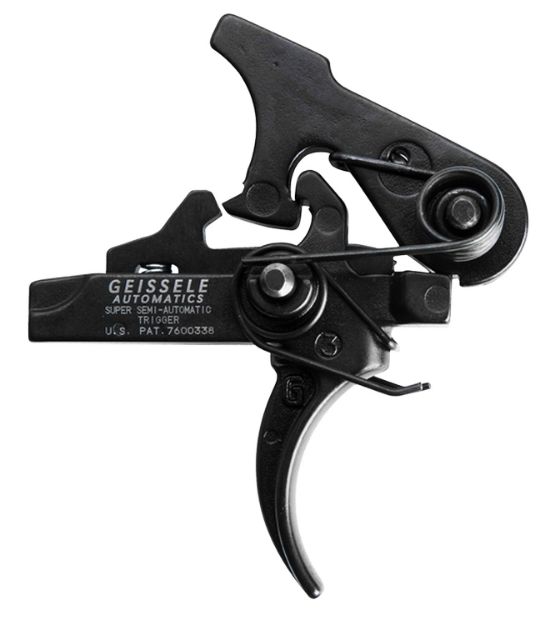 Picture of Geissele Automatics 05101 SSA  Two-Stage Curved Trigger with 4.25-4.75 lbs Draw Weight & Black Oxide Finish for AR-Platform