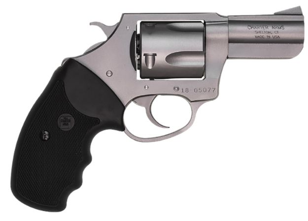 Picture of Charter Arms 74420 Bulldog  Large 44 Special, 5 Shot 2.50" Matte Stainless Steel Barrel, Cylinder & Frame w/Black Finger Grooved Rubber Grip