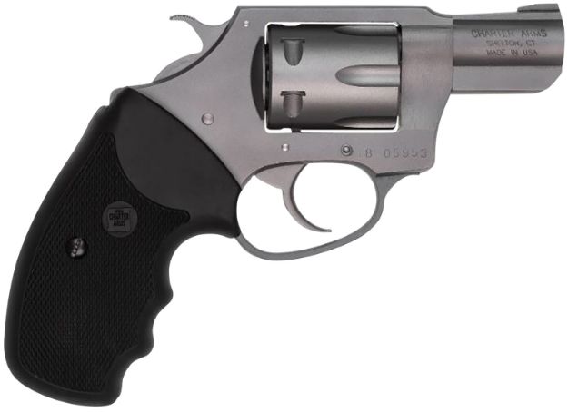 Picture of Charter Arms 72224 Pathfinder  Small 22 LR, 8 Shot 2" Stainless Steel Barrel  & Cylinder, Anodized Aluminum Frame w/Black Finger Grooved Rubber Grip, Exposed Hammer