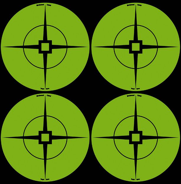 Picture of Birchwood Casey 33933 Target Spots  Self-Adhesive Paper Black/Green 3" Crosshair 40 Pack