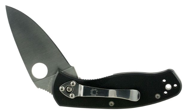 Picture of Spyderco C136GP Persistence  2.77" Folding Drop Point Plain 8Cr13MoV SS Blade Black G10 Handle Includes Pocket Clip