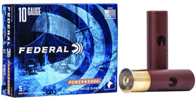 Picture of Federal F103FRS Power-Shok Shotshell 10Gauge 3.50" 1 3/4oz RifledSlug Shot 5 Per Box/50 Case