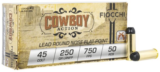 Picture of Fiocchi 45LCCA Cowboy Action  45Colt 250gr Lead Round Nose Flat Point 50 Per Box/10 Case