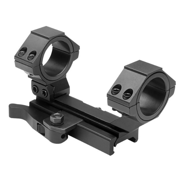 Picture of NcStar MARCQ AR15 Adjustable QR Scope Mount/Ring Combo Black Anodized