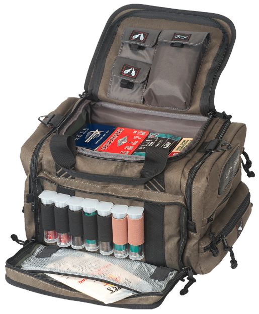 Picture of GPS Bags 1411SC Sporting Clays  OD Green Nylon with Lockable Zippers, Storage Pockets, Pull-Out Rain Cover & Visual ID Storage System Holds 8-10 Shot Shell Boxes