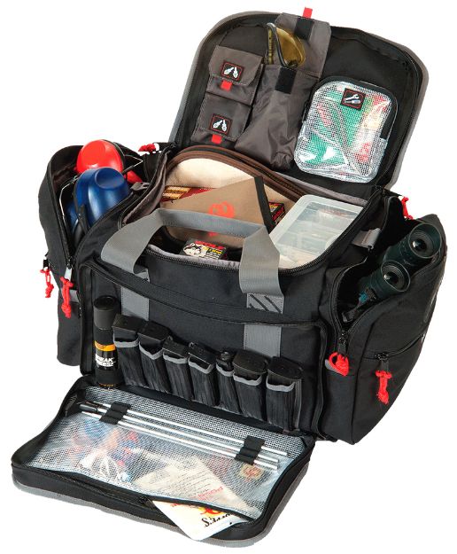 Picture of GPS Bags 2014LRB Large  Black Nylon w/ Lift Ports, Storage Pockets, Visual ID Storage System & Holds 5 Handguns or More & Ammo Includes 4 Ammo Dump Cups