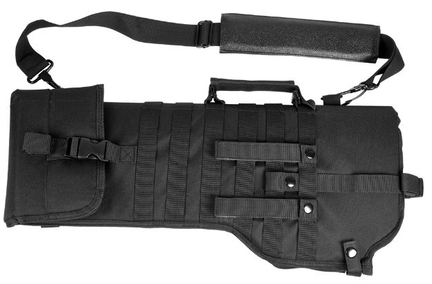 Picture of NcStar CVRSCB2919B VISM AR-15 Tactical Scabbard Adjustable Carry Handle Fits Most Rifle/Carbines Grommet Drainage