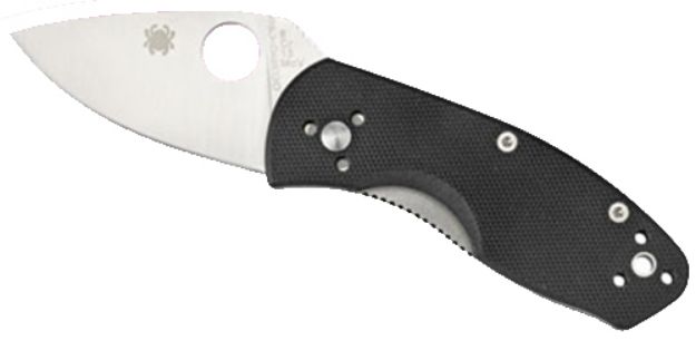 Picture of Spyderco C148GP Ambitious  2.25" Folding Drop Point Plain 8Cr13MoV SS Blade Black G10 Handle Includes Pocket Clip