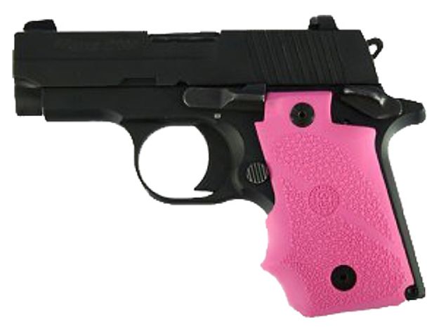 Picture of Hogue 38007 Rubber Grip  Pink with Finger Grooves for Sig P238