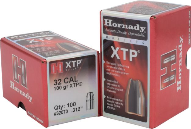 Picture of Hornady 32070 XTP  32 Cal .312 100 gr Hollow Point 100 Per Box/ 25 Case