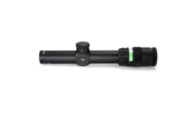 Picture of Trijicon 200071 AccuPoint  Black Hardcoat Anodized 1-4x 24mm 30mm Tube Illuminated Duplex Crosshair w/Green Dot Reticle