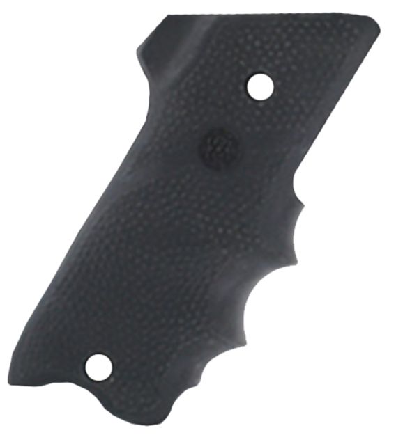 Picture of Hogue 82060 Rubber Grip  Black with Finger Grooves & Right Hand Finger Rest for Ruger Mark II, III