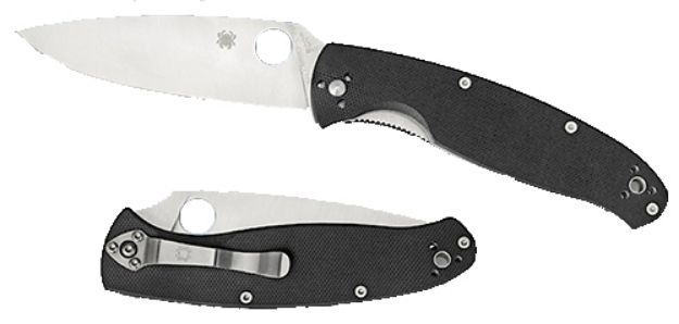 Picture of Spyderco C142GP Resilience  4.20" Folding Drop Point Plain 8Cr13MoV SS Blade Black G10 Handle Includes Pocket Clip