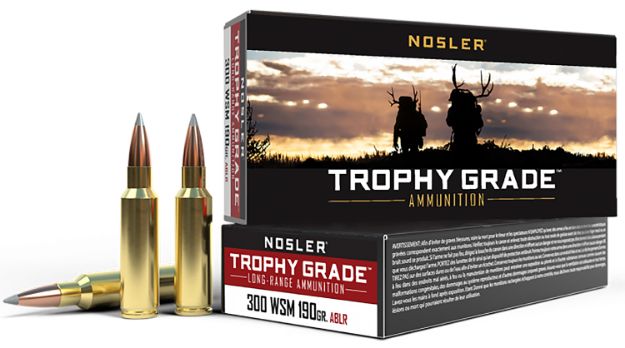 Picture of Nosler 60106 Trophy Grade Long-Range 300WSM 190gr Nosler Spitzer AccuBond Long Range 20 Per Box/10 Case