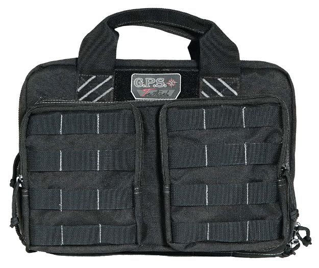 Picture of GPS Bags T1311PCB Tactical Quad +2 Black 1000D Polyester with YKK Lockable Zippers, 8 Mag Pockets, 2  Ammo Front Pockets, Visual ID Storage System & Holds Up To 6 Handguns