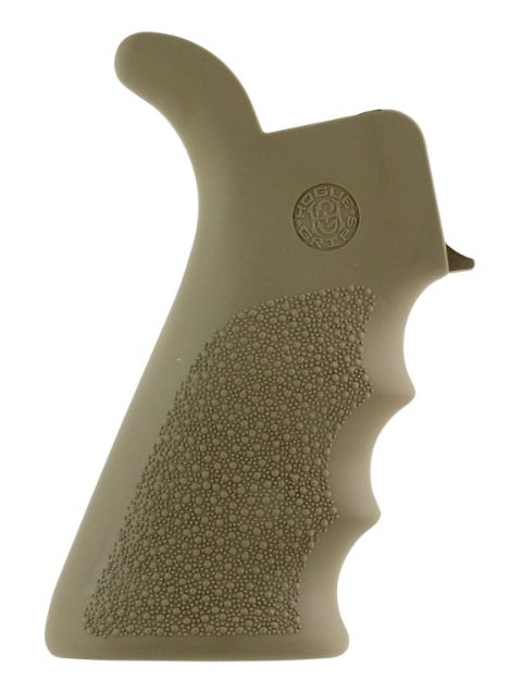 Picture of Hogue 15023 OverMolded Beavertail Cobblestone Desert Tan Rubber with AR-15, M16