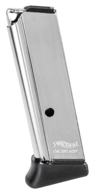 Picture of Walther Arms 2246012 PPK/S  7rd Detachable w/Finger Rest 380 ACP Nickel Steel