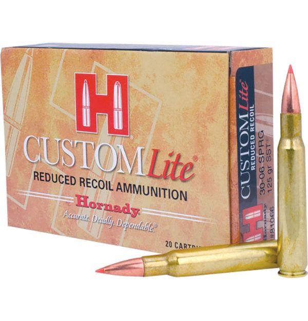 Picture of Hornady 81066 Custom Lite  30-06Springfield 125gr Super Shock Tip 20 Per Box/10 Case