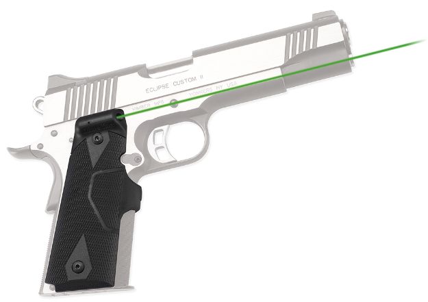 Picture of Crimson Trace 0141001 LG-401G Front Activation Green Lasergrips  Black 1911 Full Size