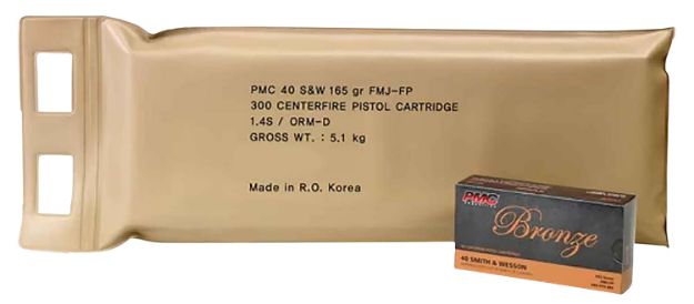 Picture of PMC 40DBP Bronze Battle Pack 40S&W 165gr Full Metal Jacket 300 Per Box/3 Case