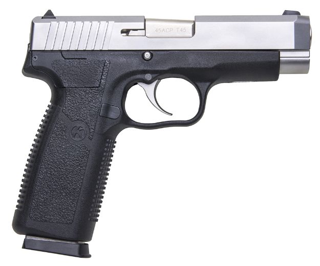 Picture of Kahr Arms CT4543 CT45  45 ACP 7+1 4" Stainless Steel Barrel, Matte Serrated Stainless Steel Slide, Black Polymer Frame, Black Textured Polymer Grip, Right Hand