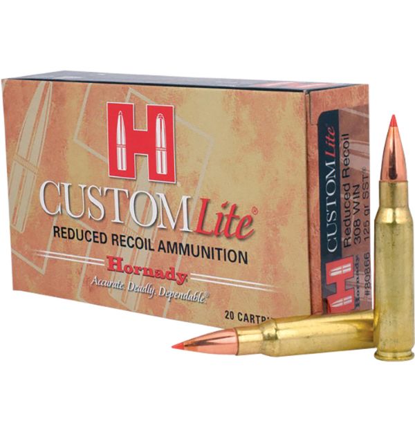 Picture of Hornady 80866 Custom Lite  308Win 125gr Super Shock Tip 20 Per Box/10 Case