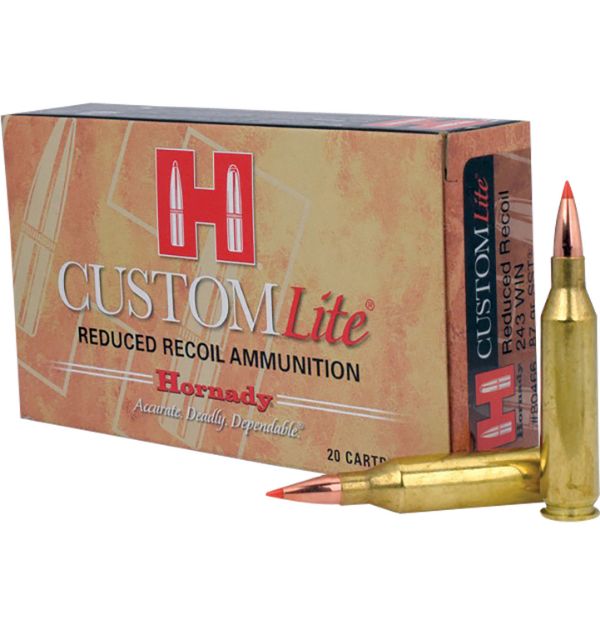 Picture of Hornady 80466 Custom Lite  243Win 87gr Super Shock Tip 20 Per Box/10 Case