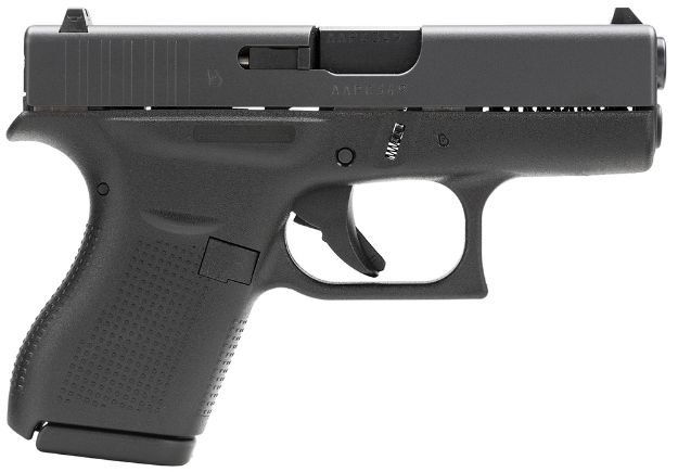 Picture of Glock UI4250201 G42 Gen3 Sub-Compact 380 ACP 6+1 3.25" Black Polygonal Rifled Barrel, Matte Black Serrated Slide, Black Polymer Frame, Black Textured Polymer Grip, USA Made