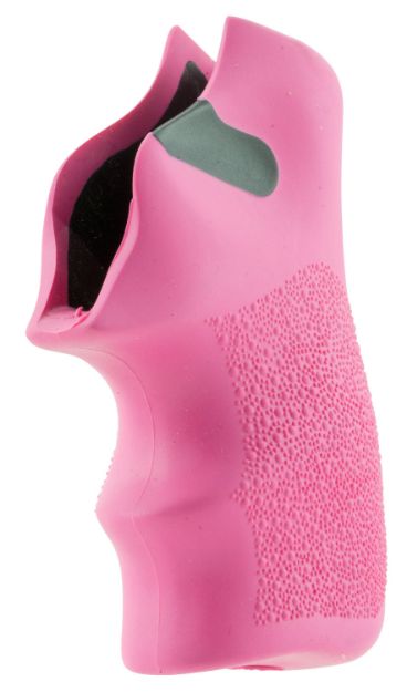 Picture of Hogue 78027 Tamer  Cushion Pink Rubber Grip with Finger Grooves for Ruger LCR, LCRx