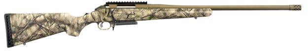 Picture of Ruger 26925 American  Full Size 6.5 Creedmoor 3+1 22" Burnt Bronze Cerakote Heavy Barrel, Picatinny Rail Steel Receiver, GoWild Camo I-M Brush Fixed Synthetic Stock, Right Hand